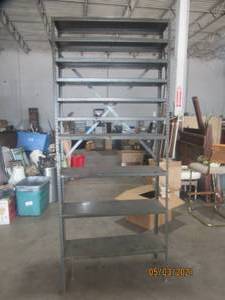 lot 122 image: METAL 10 SHELF SHELVING UNIT&nbsp