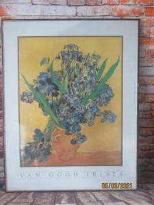lot 151 image: VAN GOGH IRISES WALL ART FRAMED&nbsp