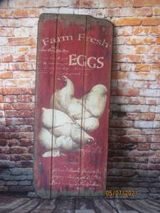 lot 194 image: FRESH FARM EGGS SIGN&nbsp
