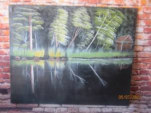 lot 201 image: CANVAS PAINTING&nbsp