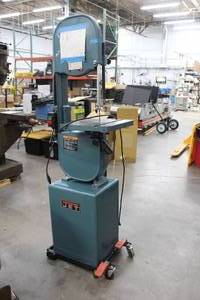 lot 4 image: JET EQUIPMENT & TOOLS WOOD WORKING BAND SAW JWBS-14CS ON 4-WHEEL HAND TRUCK DOLLY
