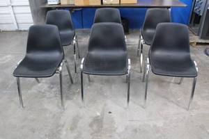 lot 12 image: TOTAL OF 6 HON POLY CANTEEN CHAIRS