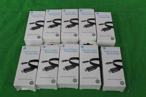 lot 114 image: TOTAL OF 10, AT&T TYPE C BRAIDED CABLES