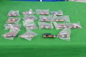 lot 284 image: LOT OF I-BEAM CLAMPS 58 THREADED ROD 10557-003 17 TOTAL