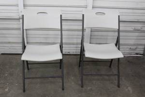 lot 329 image: 2 LIFETIME FOLDING CHAIRS