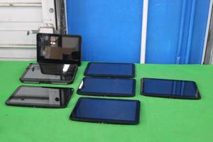lot 351 image: 7 VERIZON MOTOROLA MOTMZ602 TABLETS WITH GOOGLE NO POWER CORDS