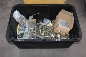 lot 370 image: LOT OF HARDWARE TOTE AND LID INCLUDED