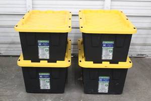 lot 147 image: TOTAL OF 4 GREENMODE STORAGEBOX LIDDED TOTES,27 GALLON