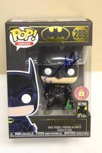 lot 23 image: FUNKO DC SUPER HEROS 289 POP BATMAN FOREVER VINYL FIGURE SIGNED VAL KILMEZ