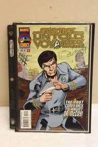 lot 43 image: MARVEL COMICS STAR TREK UNTOLD VOYAGES AUTOGRAPHED SIGNED  VOL 1. No 3 , MAY 1998