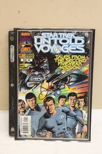 lot 44 image: MARVEL COMICS STAR TREK UNTOLD VOYAGES AUTOGRAPHED SIGNED  VOL 1. No 1 , MARCH 1998