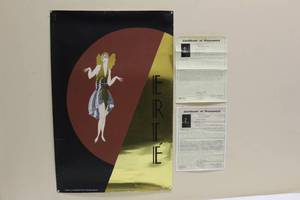 lot 47 image: CERTIFICATE OF PRONENANCE SERIGRAPH PIBLISHED IN 1988 BY SEVENARTS TOKYO ,THE ERTE GALLERY AND PRINTED IN ENGLAND BY CORIANDER,LONDON AUTOGRAPHED SIGNED BY ERTE& BERNARD