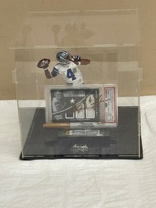 lot 1 image: 2016 PSA GRADED NM-MT 8  PANNI BLACK GOLD DAK PRESCOTT MOTHER LODE SIGNED CARD AND FIGURINE WITH COA AND SERIAL NUMBER