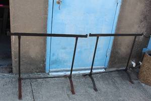 lot 226 image: PAIR ANTIQUE&nbsp IRON TRESTLES&nbsp
