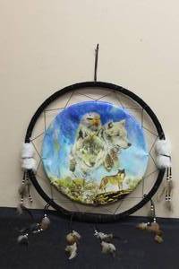 lot 170 image: EAGLE WOLFE SPIRIT 24DIAM DREAM CATCHER&nbsp