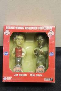 lot 175 image: HWA OHIO STATE HEISMAN WINNERS ASSOCIATION KROGER OFFICIAL BOBBLEHEADS JIM TRESSEL &amp TROY SMITH&nbsp