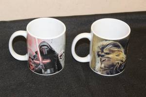 lot 189 image: GALERIE STAR WARS CHEWBACCA &amp DARTH VADER COFFEE MUGS