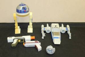 lot 190 image: STAR WARS LOT -STARFIGHTER ,R2-D2,REMOTE CONTROL FIGHTER TANK,NERF FORCE AWAKENS,BANDAI MODEL&nbsp