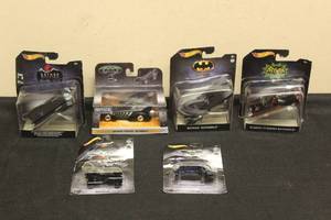 lot 13 image: TOTAL OF 6 HOTWHEEL BATMAN ASSORTED COLLECTOR BAT MOBILE CARS  SEE PICS&nbsp