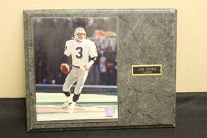 lot 20 image: OKLAND RAIDERS JEFF GEORGE #3 WALL PLAQUE , 12X15