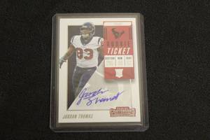 lot 22 image: PANINI CONTENDERS 2018 ROOKIE NFL&nbsp HOSTON TEXANS JORDAN THOMAS #83 TICKET ROOKIE CARD GUARANTEED AUTHENTIC SIGNATURE