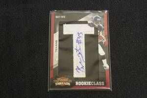 lot 24 image: PANINI 2010 THREADS HOUSTON TEXANS BEN TATE # 45 RB SIGNED &amp NUMBERED 081280 ROOKIE CLASS TRADING CARD GUARANTEED AUTHENTIC SIGNATURE