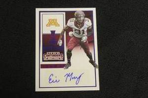 lot 30 image: PANINI 2016 MINNESOTA ERIC MURRAY SIGNED AUTOGRAPH COLLEGE DRAFT TICKET TRADING CARD GUARANTEED AUTHENTIC SIGNATURE&nbsp