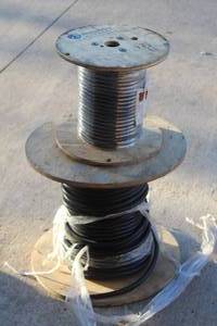 lot 55 image: TOTAL OF 2 SPOOLS OF BLACK ALPHA WIRE CABLE  SEE PICS&nbsp