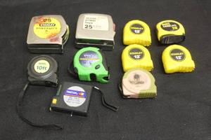 lot 79 image: TOTAL OF 10 MEASURING TAPES&nbsp