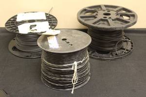 lot 86 image: TOTAL OF 3 SPOOLS OF INSULATED WIRE&nbsp