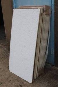 lot 16 image: LOT OF 21 PIECES ARMSTRONG FINE FISSURED SQUARE LAY-IN HUMIGUARD PLUS CEILING PANELS
