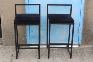lot 30 image: 2 METAL BASE BAR STOOLS&nbsp
