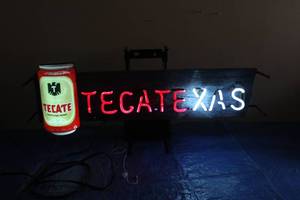 lot 51 image: FALLON ELECTRIC NEON BEER SIGN TECATE BEER SIZE 36 LONG&nbsp x 17 TALL