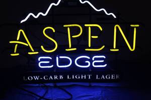 lot 52 image: ASPEN EDGE ELECTRIC NEON BEER SIGN SIZE 30 LONG x 22 TALL