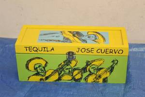 lot 63 image: TEQUILA JOSE CUERVO RESERVA DE LA FAMILIA WOOD STORAGE 2001 COLLECTION SIGNED BY GIRONLLEA PARRA