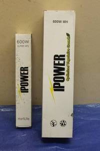 lot 7 image: 2 IPOWER 600 WATT SUPER HPSMH BULBS FOR GROW SYSTEMS