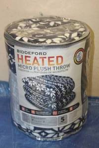lot 159 image: BIDDEFORD HEATED MICRO PLUSH THROW MODEL OTJ