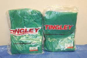 lot 161 image: TINGLEY SAFETY FLEX GREEN JACKETJ41008&ampTINGLEY SAFETY FLEX GREEN OVERALLS 041008 SIZE MED