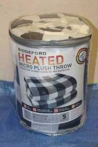 lot 157 image: BIDDEFORD HEATED MICRO PLUSH THROW MODEL OTJ,