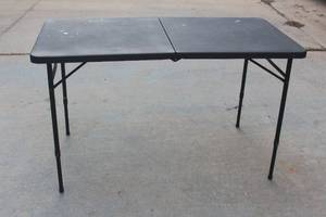 lot 207 image: BLACK 4FT FOLDING TABLE&nbsp
