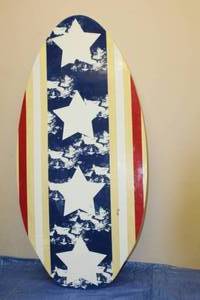 lot 223 image: WOODEN ZAP SKIM BOARD 41.5