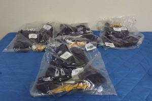 lot 56 image: TOTAL OF 4 NFL WOMEN V NECK MINNESOTA VIKING PURPLE SHIRTS SIZE M&nbsp