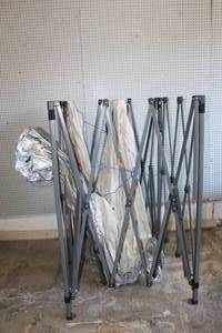 lot 135 image: OZARK TRAIL 12X12 INSTANT SLANT LEG CANOPY ONE METAL ARM BROKEN SEE PICS