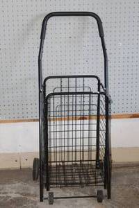 lot 137 image: FOLDING ROLLING SHOPPING CART