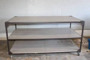 lot 141 image: 3 TIRE ROLLING SHELF 72L x 36W x 36H