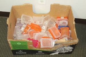 lot 144 image: LOT OF SUPER STACKER STORAGE CONTAINERS