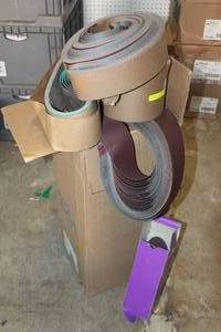 lot 228 image: GENEROUS AMOUNT OF SAND PAPER BELTS SEE PICS